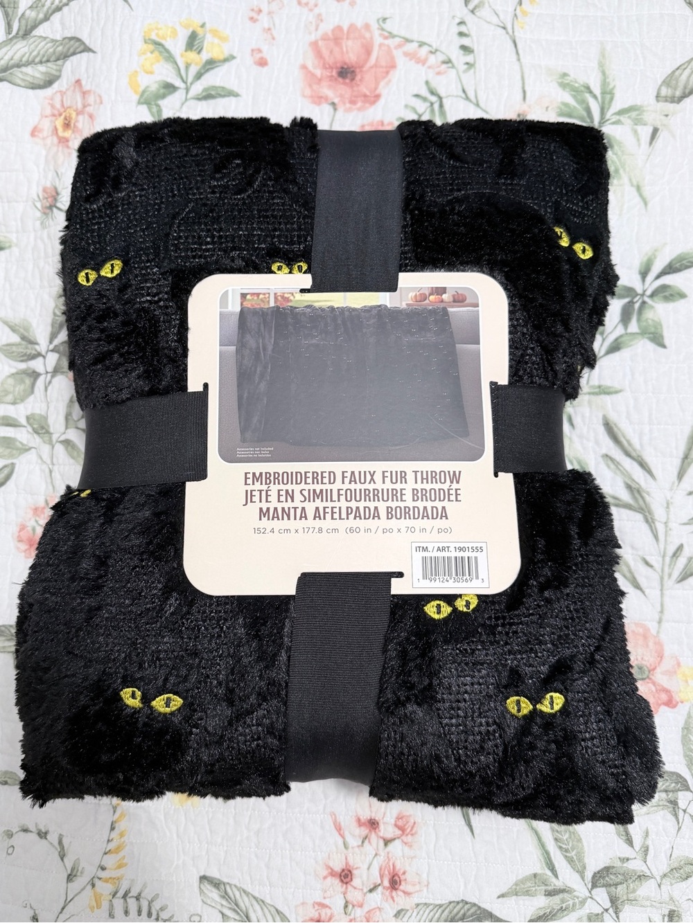 Viral Costco TikTok Halloween Black Cat Throw